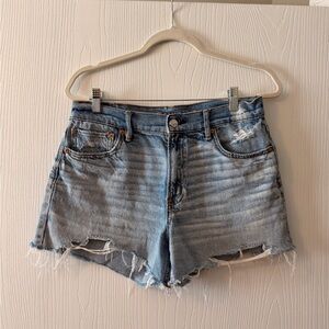 American Eagle | High-Rise Light Blue Denim Cutoff Shorts